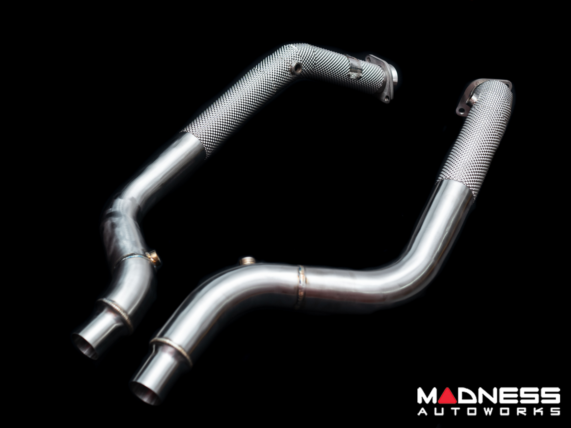 Jaguar F-TYPE Downpipe Set - w/ Heat Shield - TUO - 3.0L V6